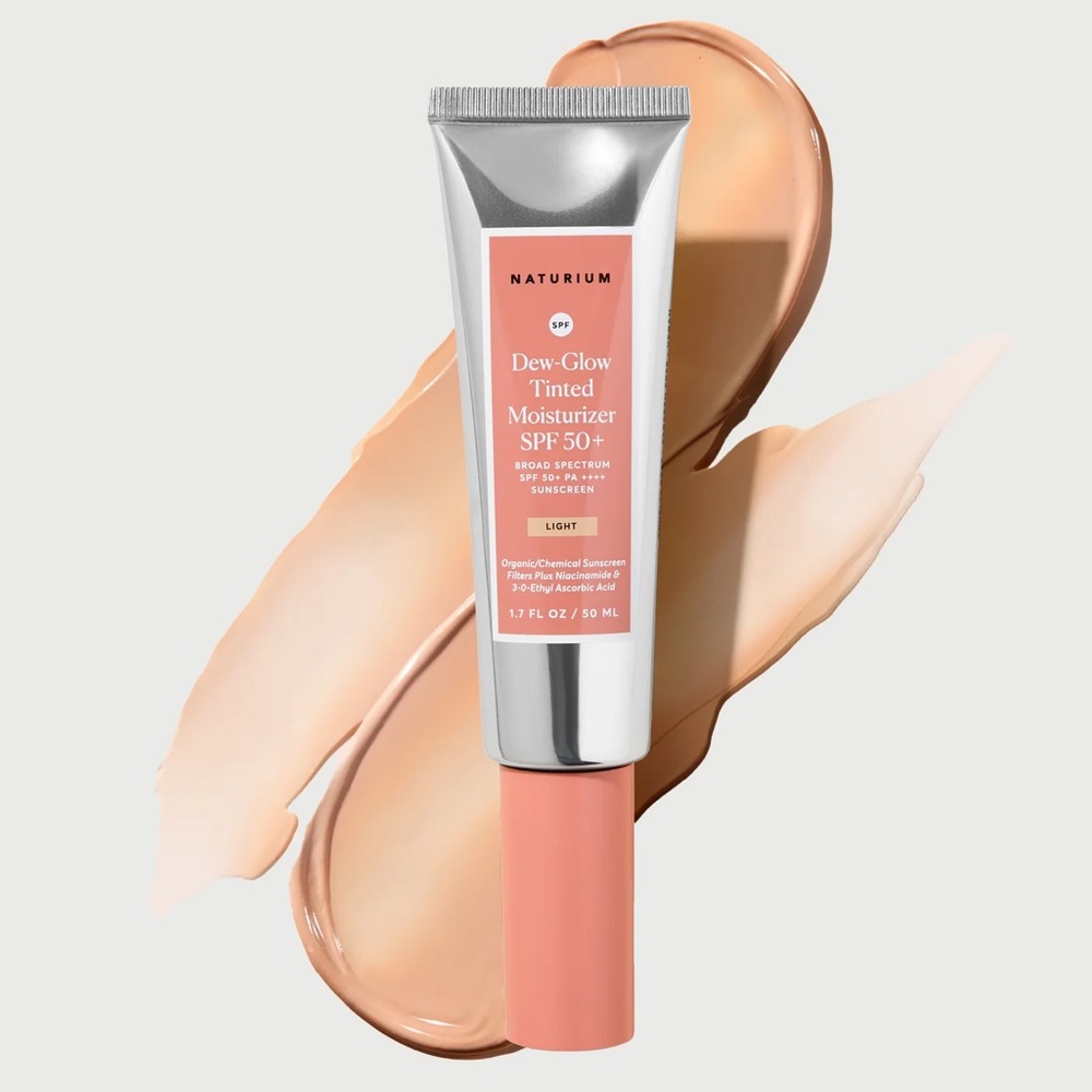 Naturium Light Dew-Glow Tinted Moisturizer SPF 50+- dewy, sheer tint, vegan